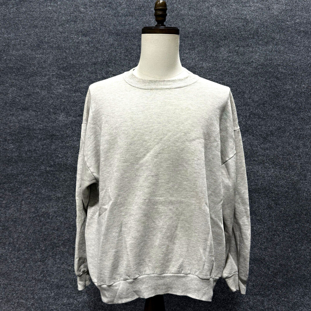 Vintage Jerzees 2XL Blank Sweatshirt Gray Made in USA Crewneck 90s Pullover